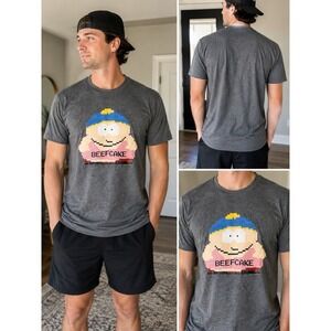 South Park Cartman Beefcake 8 Bit Graphic T Shirt Mens XL Gray Next Level 2021